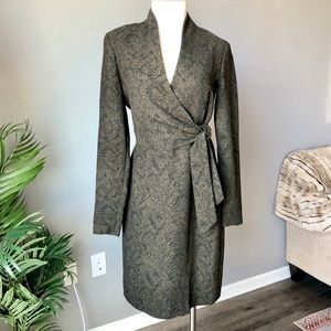 Vintage jones New York snake print side wrap dress